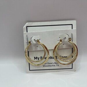 Gold Double Hoop Earrings